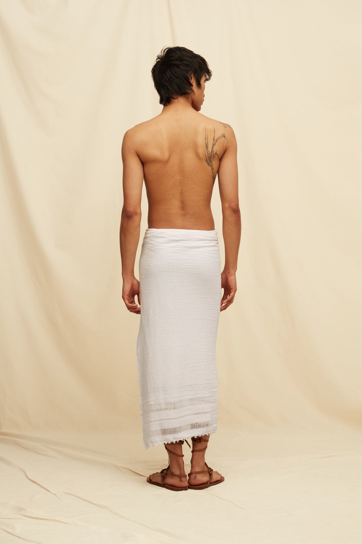 PAREO LEATHER LONG - NATURAL
