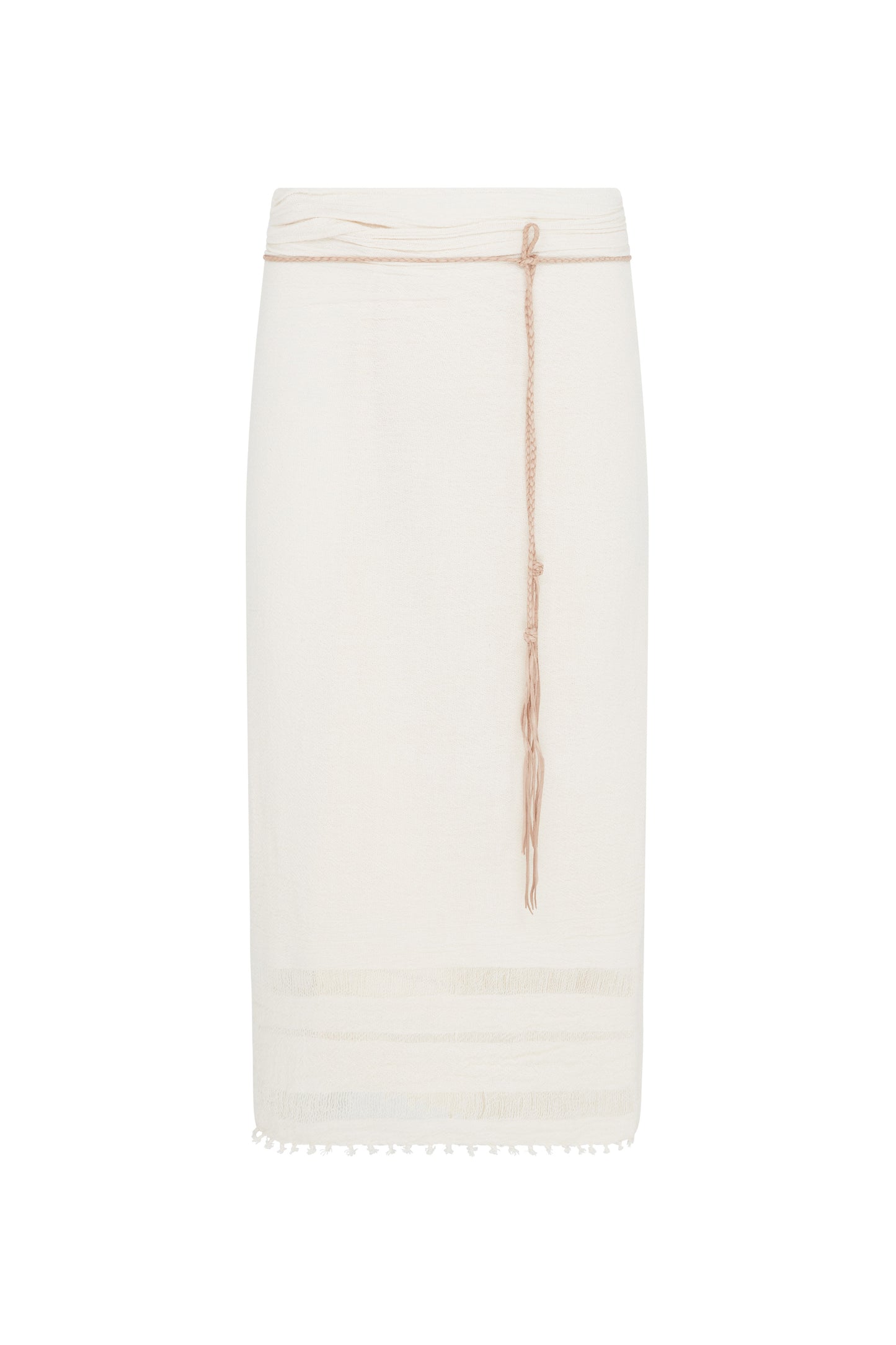 PAREO LEATHER LONG - NATURAL