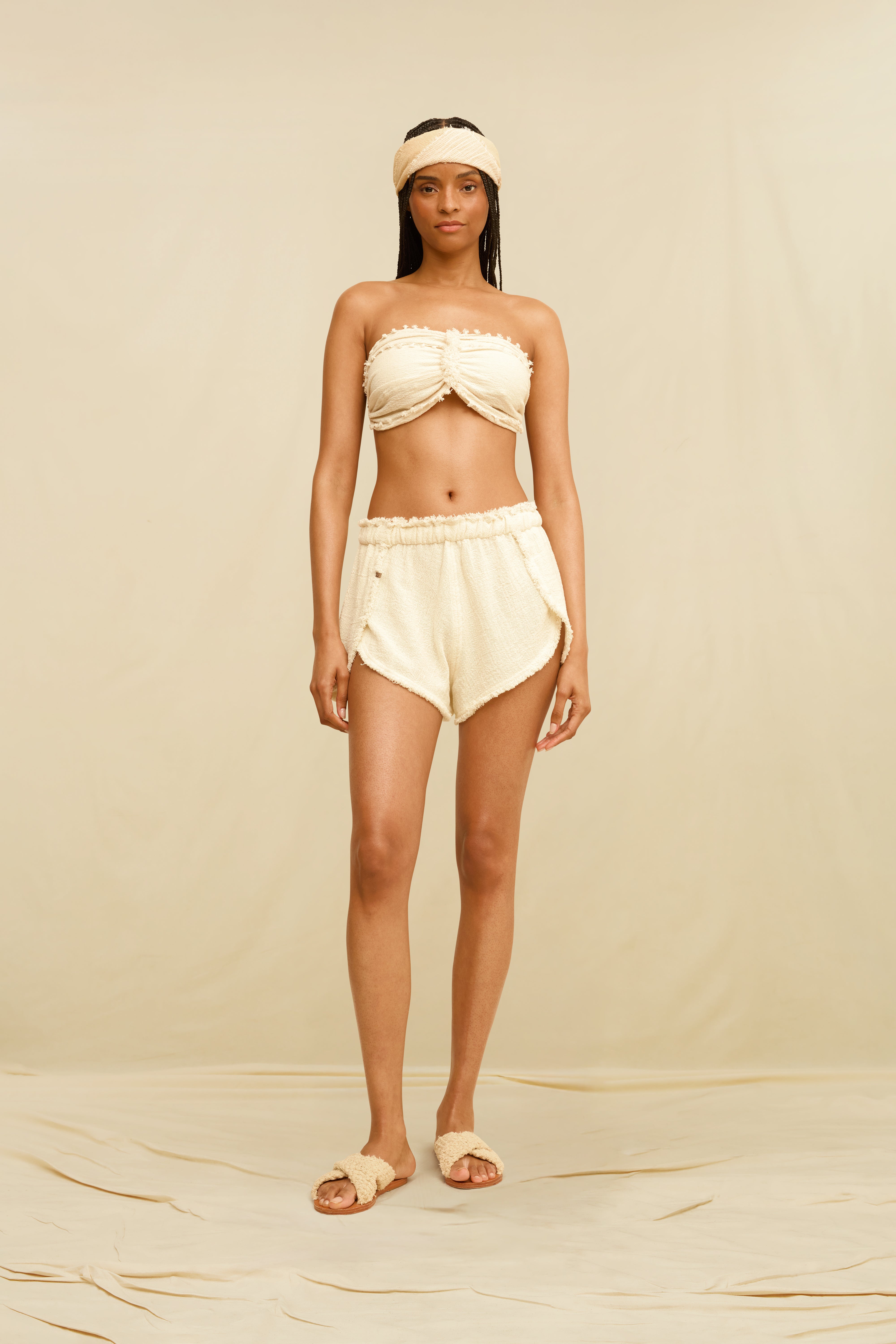 Tuchkin Shorts Cotton - Natural