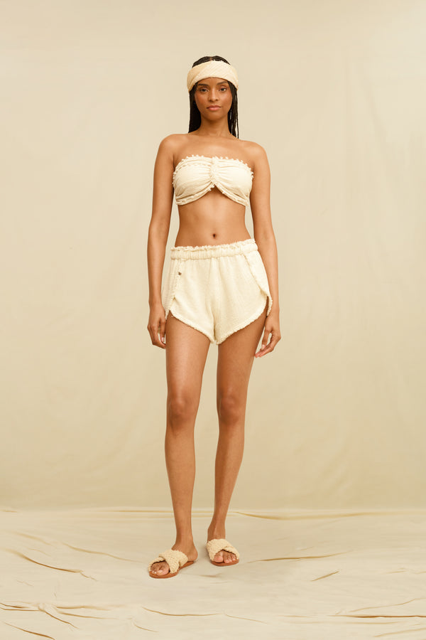 Tuchkin Shorts Cotton - Natural