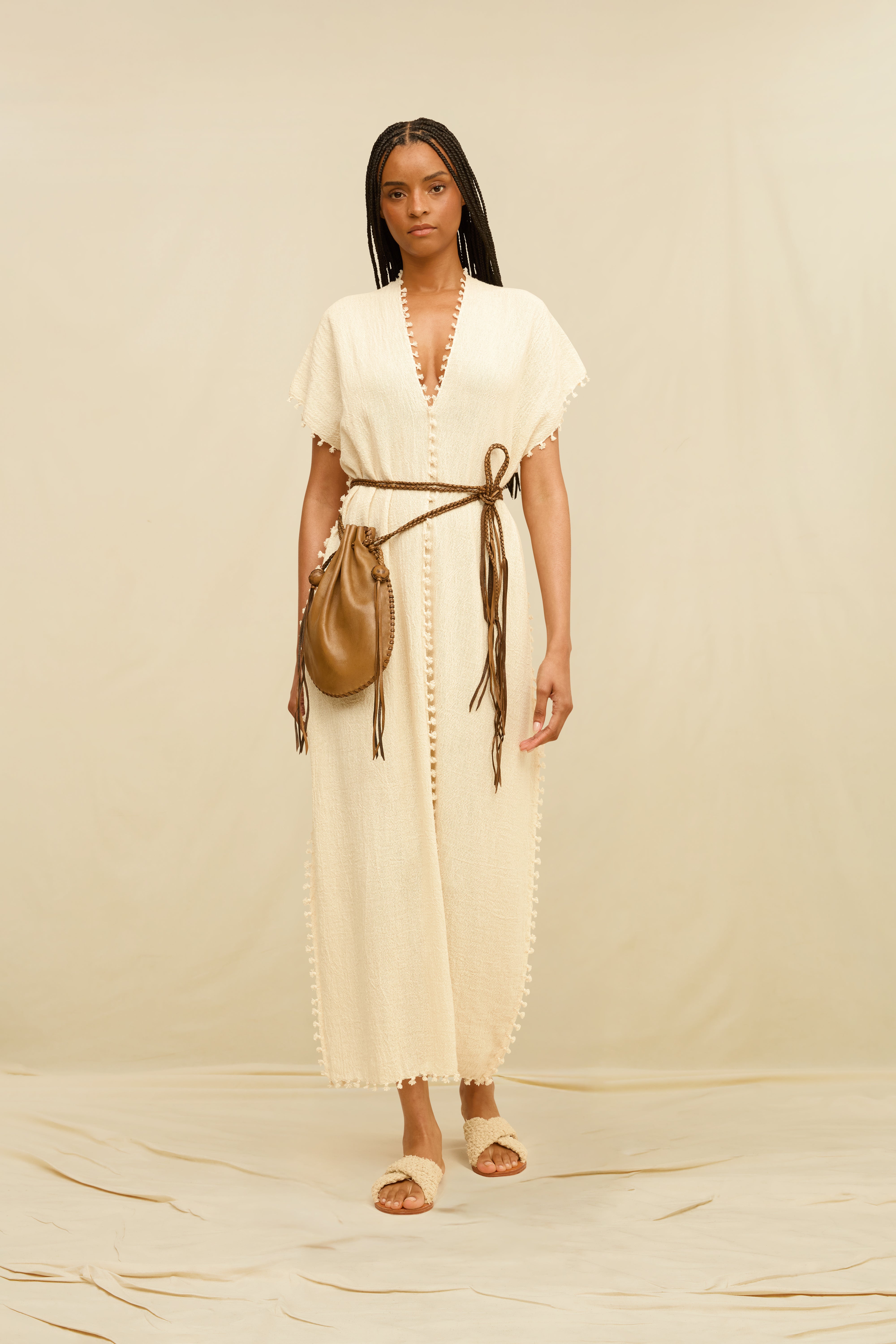 Chaac Long Dress Cotton Jute - Natural