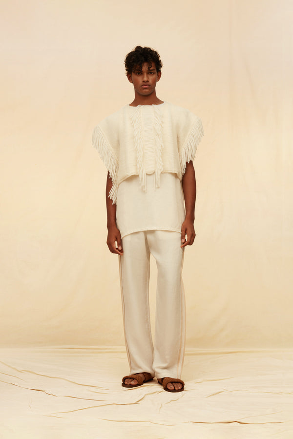 Elessar Cropped Knit Alpaca & Wool - Natural