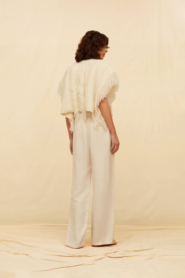 Elessar Cropped Knit Alpaca & Wool - Natural