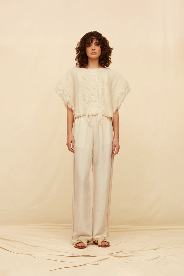 Elessar Cropped Knit Alpaca & Wool - Natural