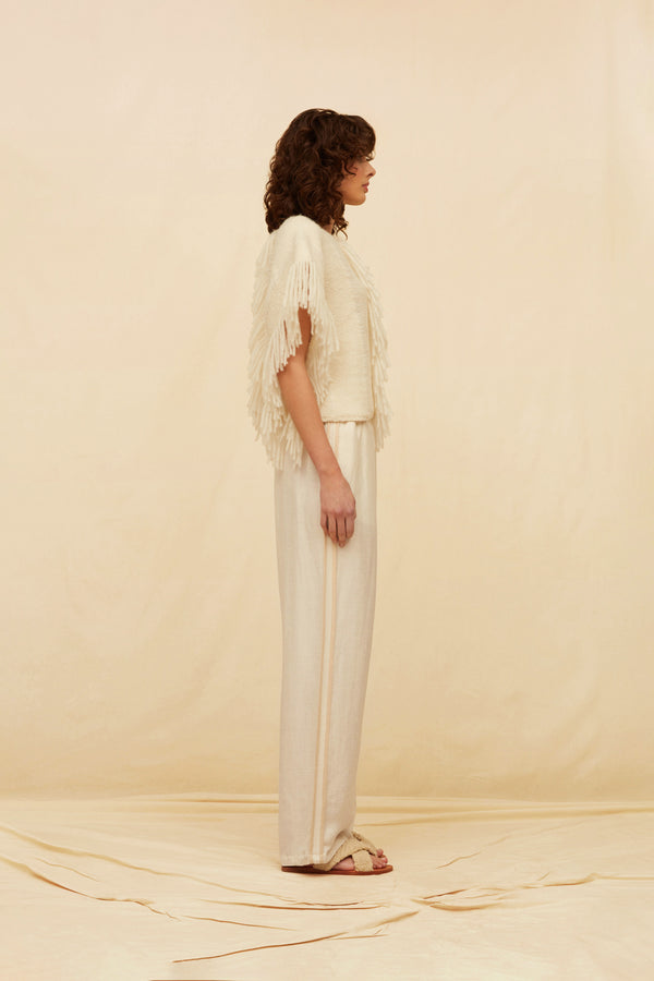 Elessar Cropped Knit Alpaca & Wool - Natural