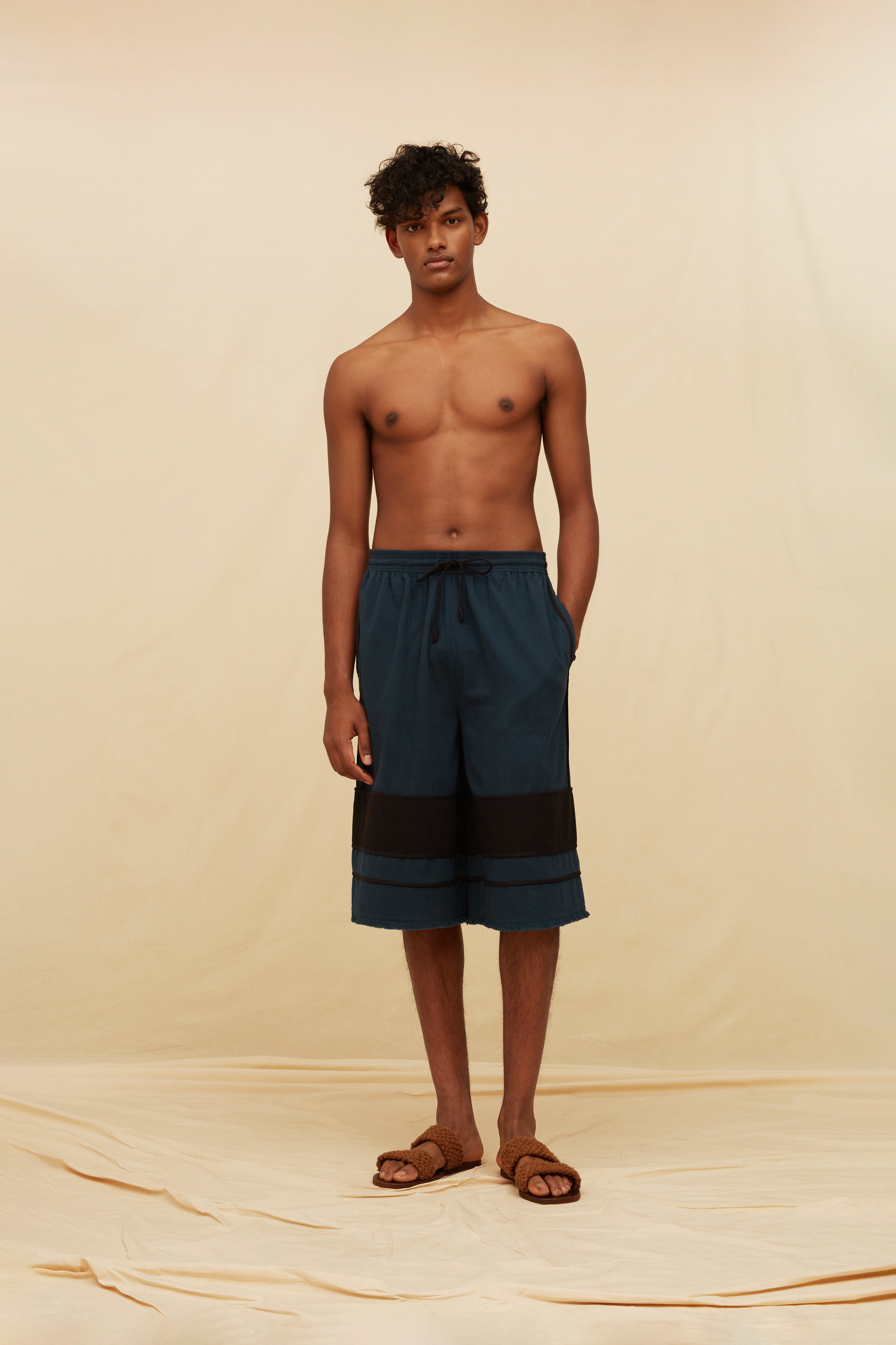 Han Shorts Artisanal Cotton - Ultramarine