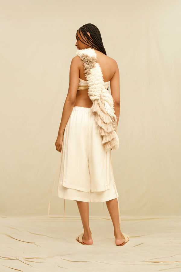 Ikaros Short Linen Cupro - Bone