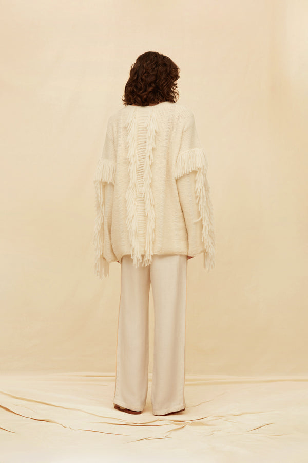 Inari Long Sleeve Knit Alpaca & Wool - Natural