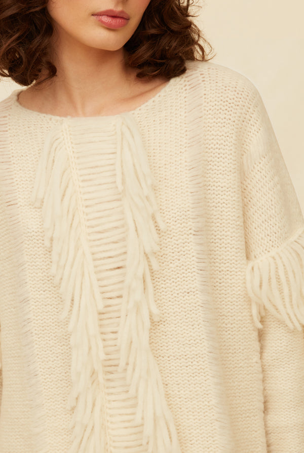 Inari Long Sleeve Knit Alpaca & Wool - Natural
