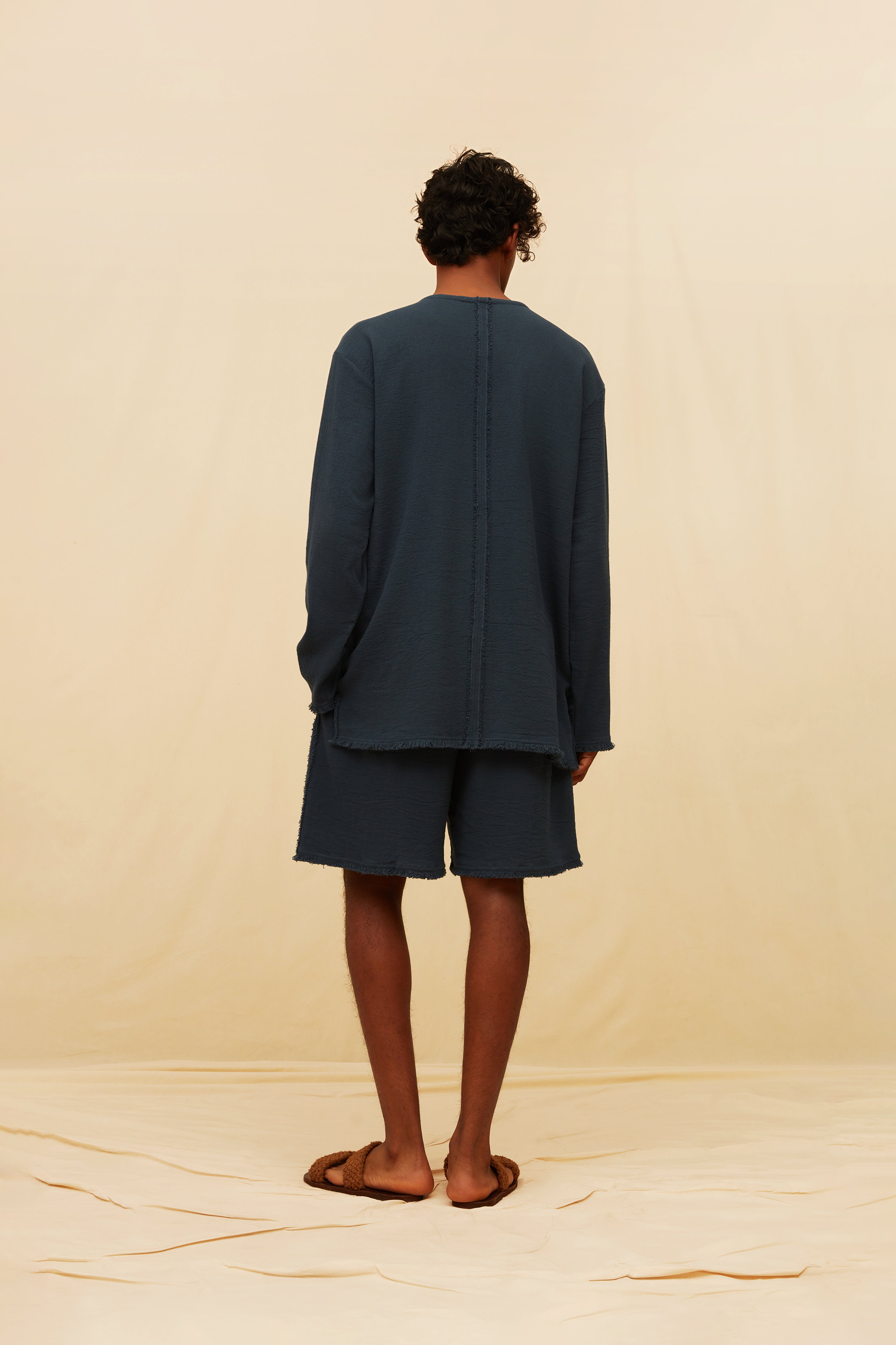 Kasien Shirt Cotton Stretch Jute - Ultramarine