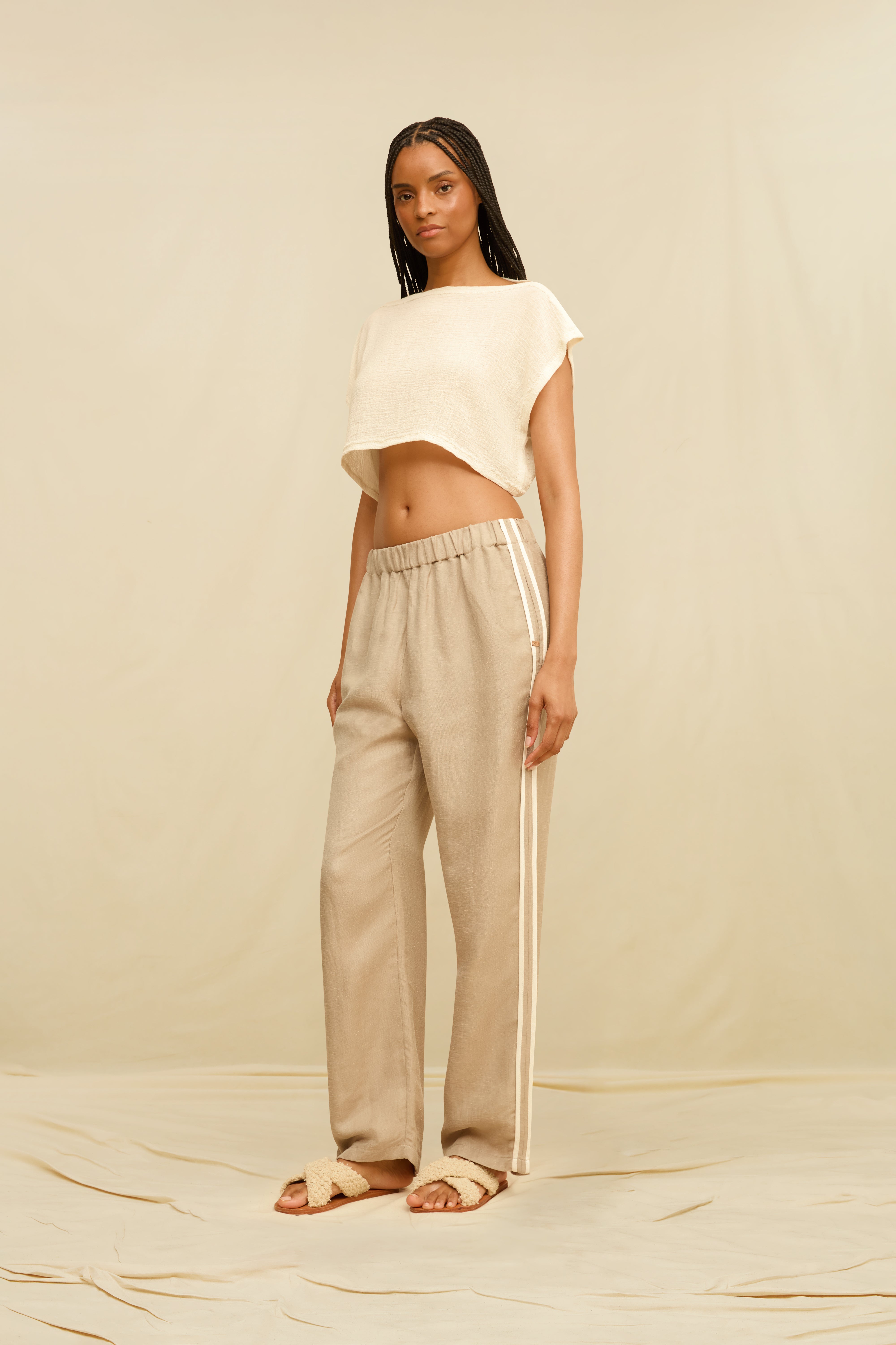 Lorien Pants Linen Cupro - Ash