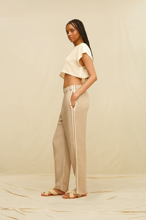 Lorien Pants Linen Cupro - Ash