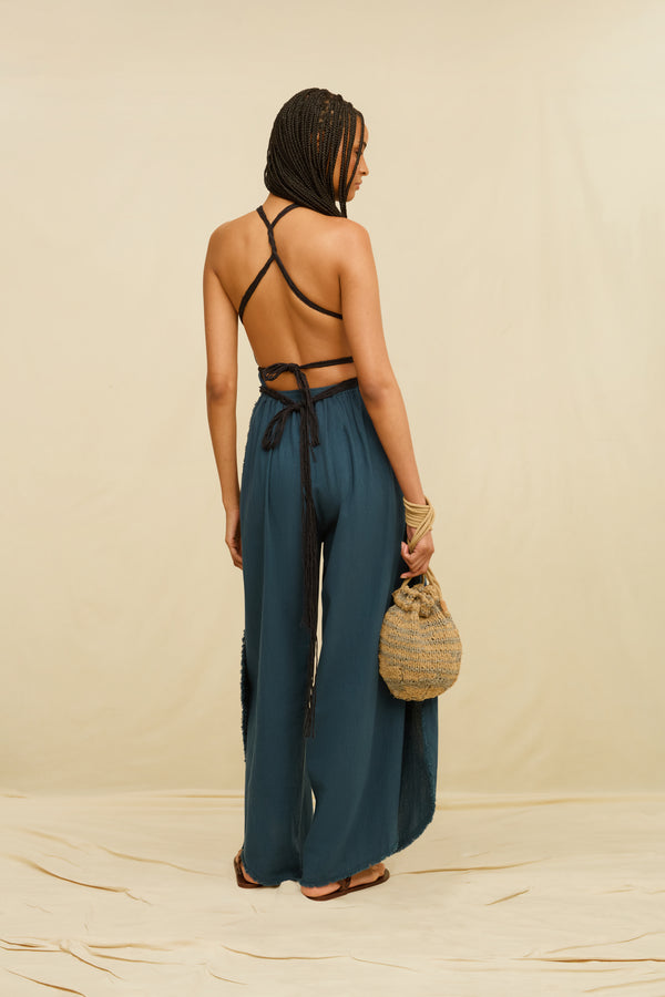 Nyara Jumpsuit Cotton Voile - Ultramarine