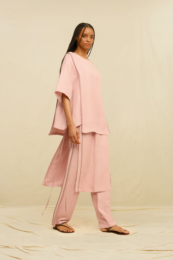 Osian Top Linen Cupro - Clay Pink