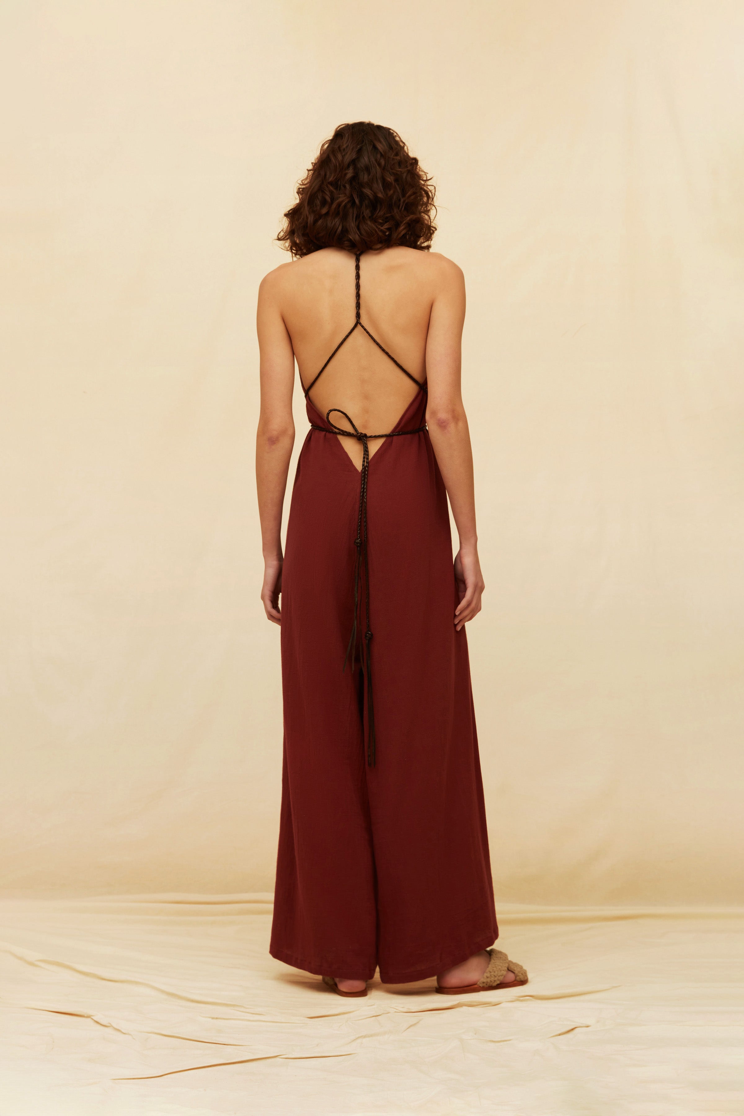 Pakkun Jumpsuit Artisanal Cotton - Ruby Wine