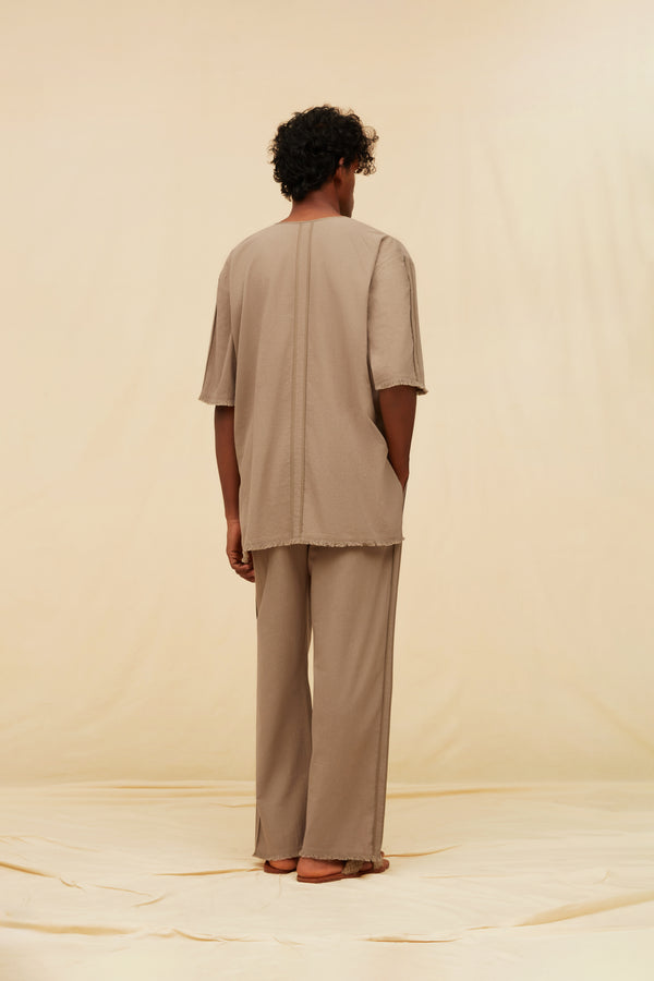 Ryo Shirt Cotton Voile - Ash
