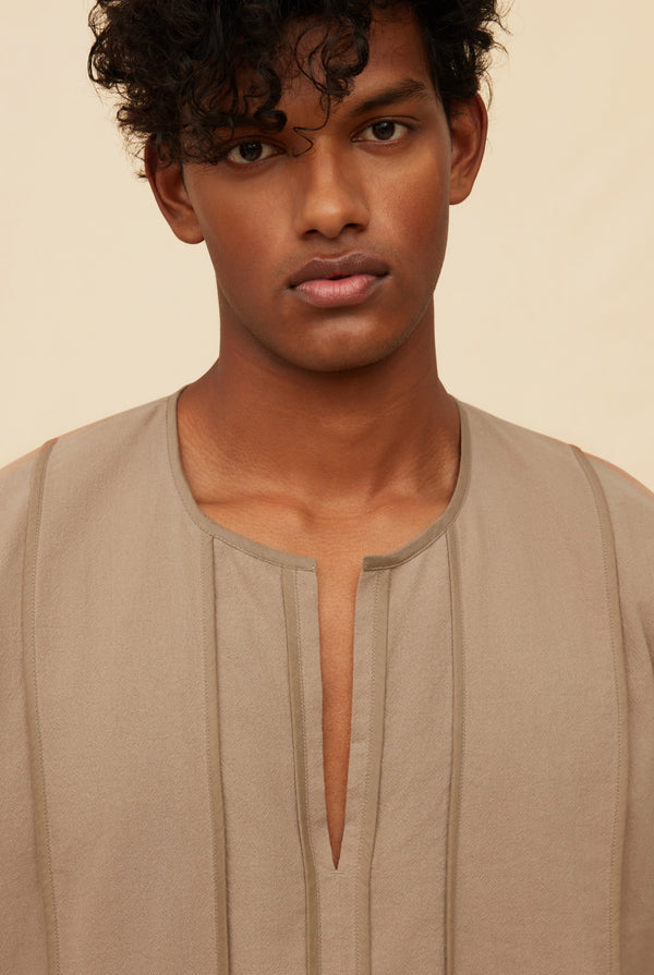 Ryo Shirt Cotton Voile - Ash