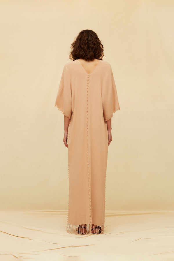 Saas Dress Cotton Jute - Antique Rose