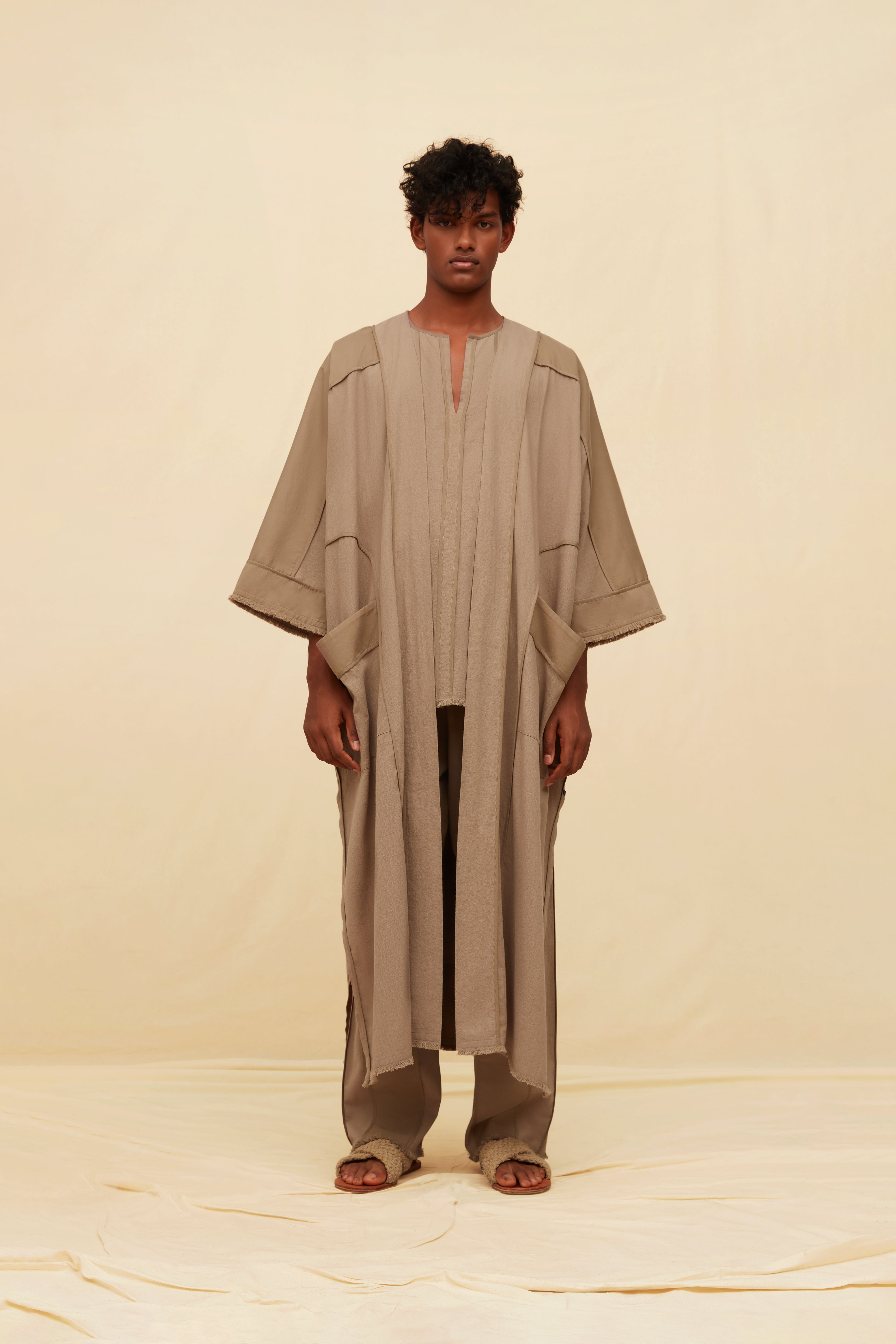 Taizu Robe Cotton Voile - Ash
