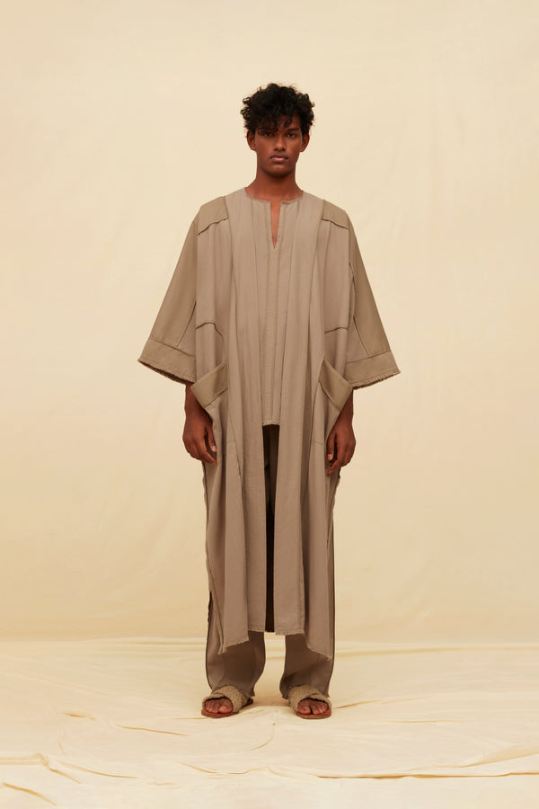 Taizu Robe Cotton Voile - Ash