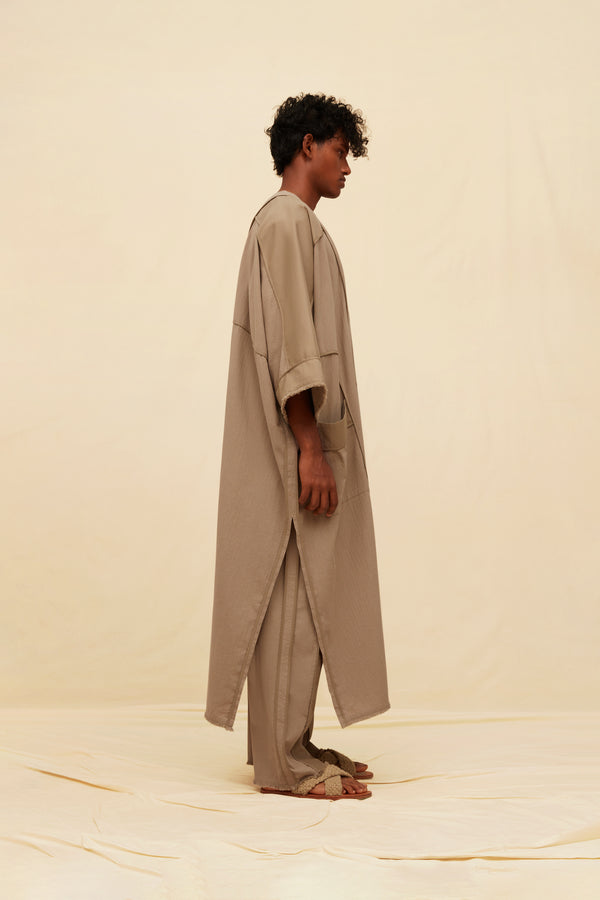 Taizu Robe Cotton Voile - Ash