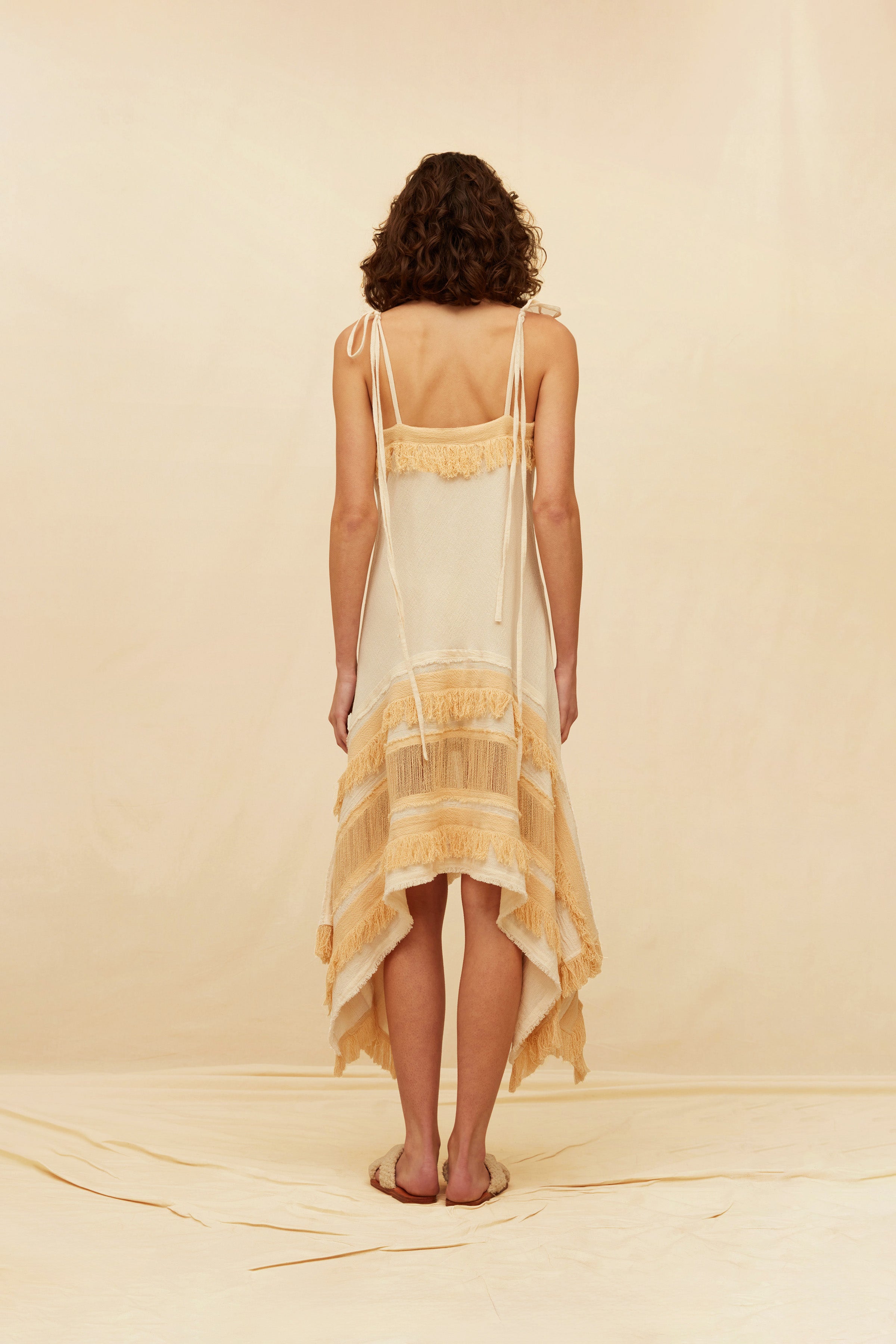 Vala Dress Artisanal Cotton - Natural / Almond