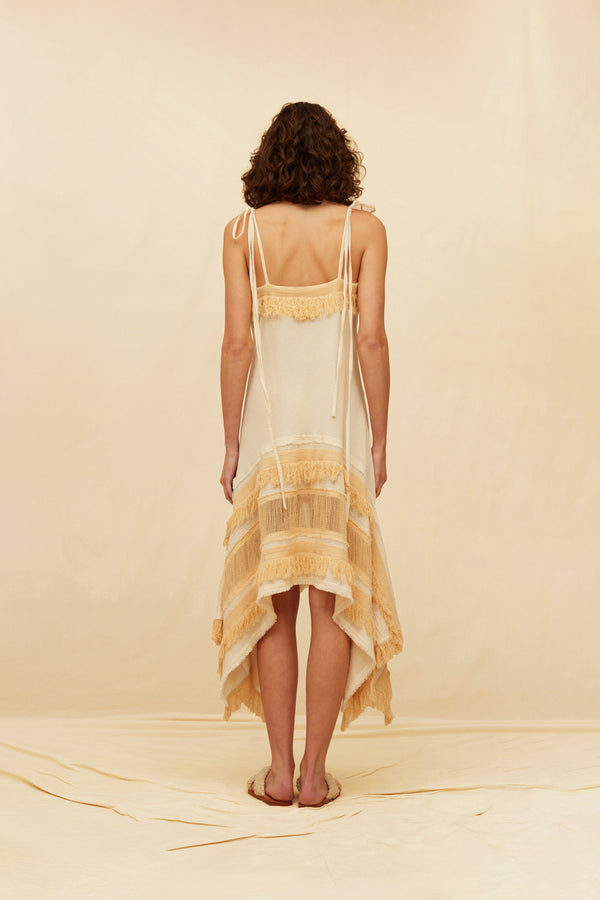 Vala Dress Artisanal Cotton - Natural / Almond
