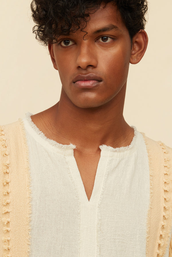 Varek Shirt Cotton Jute - Natural / Almond Milk