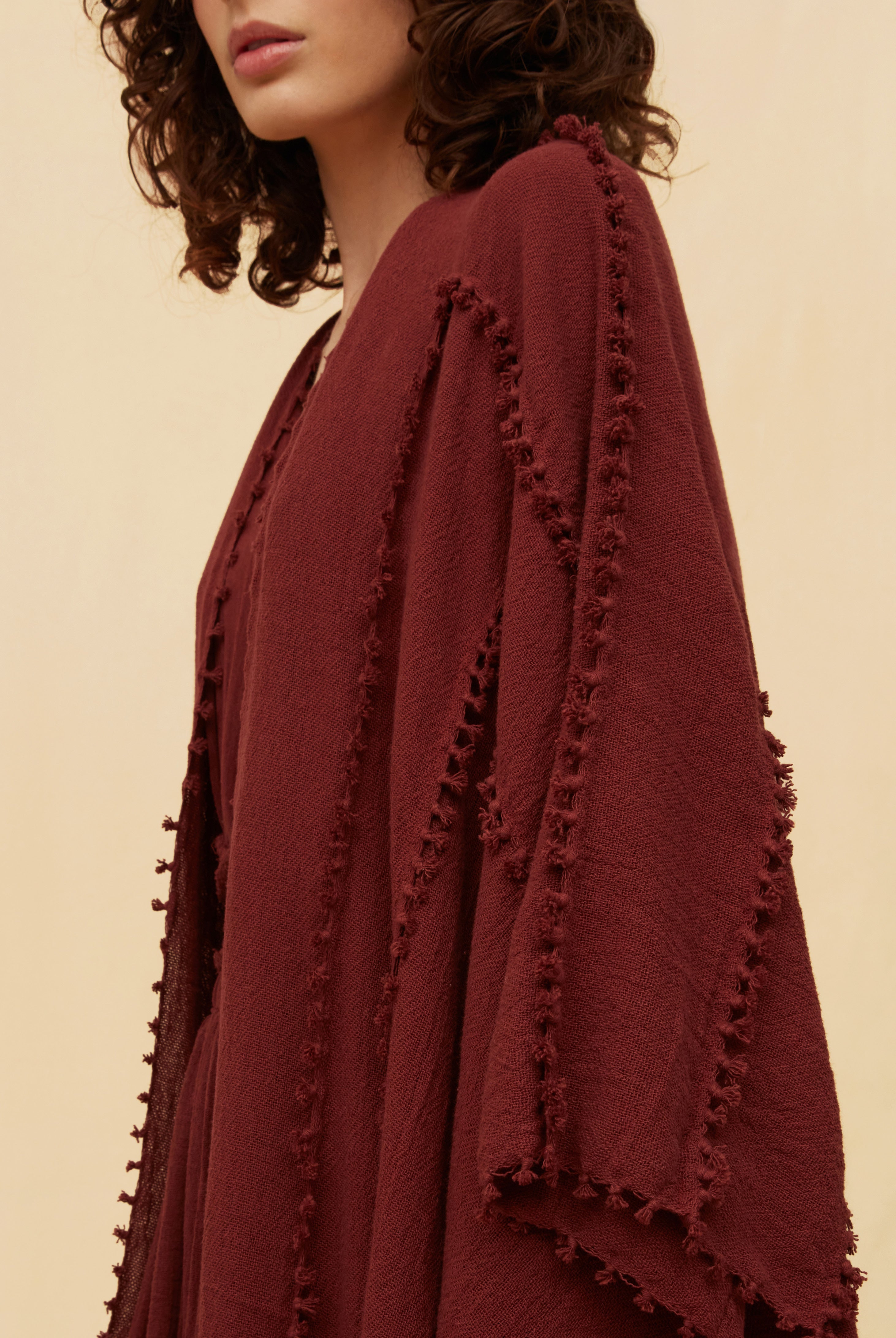 Yalchen Knots Cape Cotton Jute - Ruby Wine