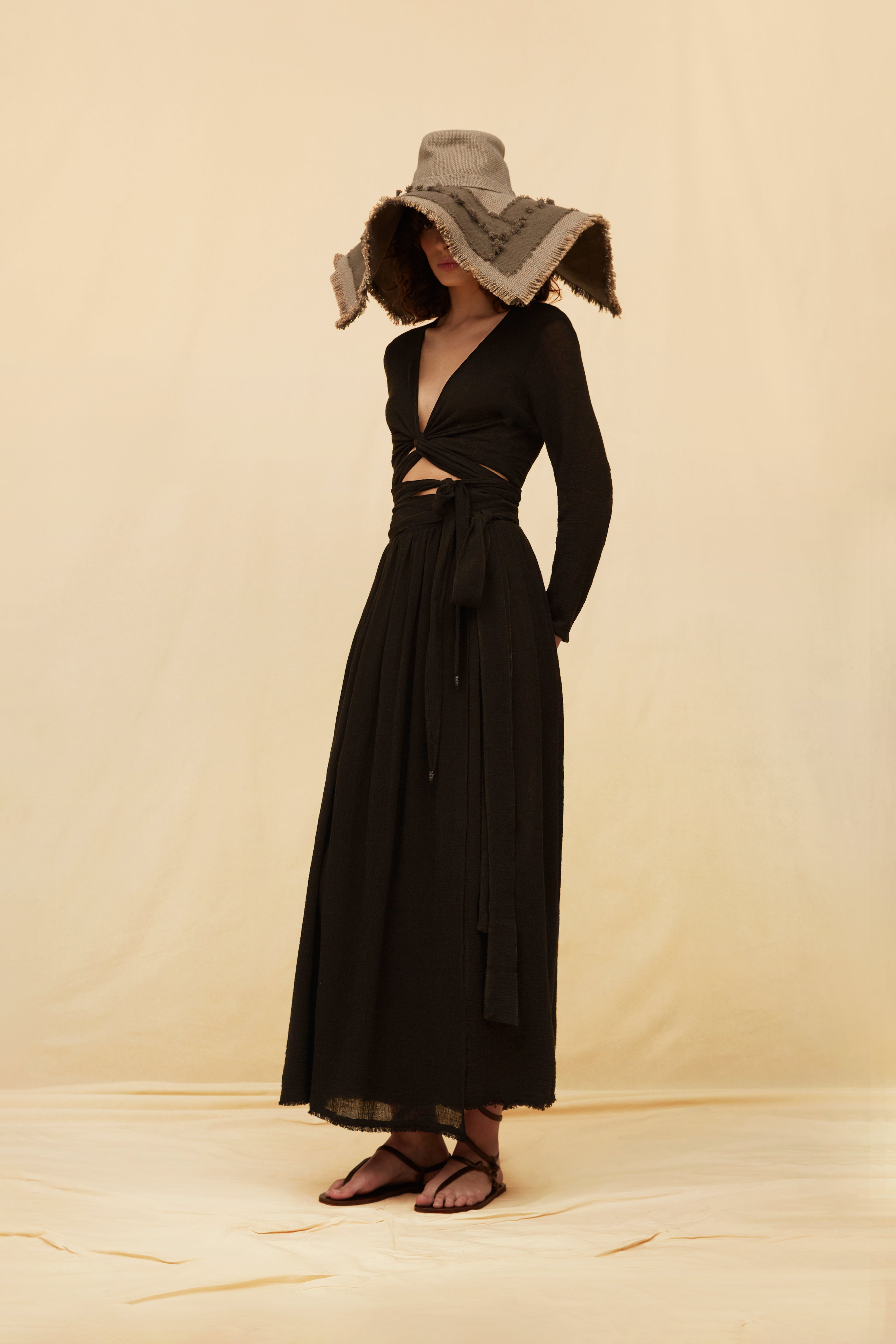 Yoso Hat Cotton Jute - Iron / Volcanic Grey