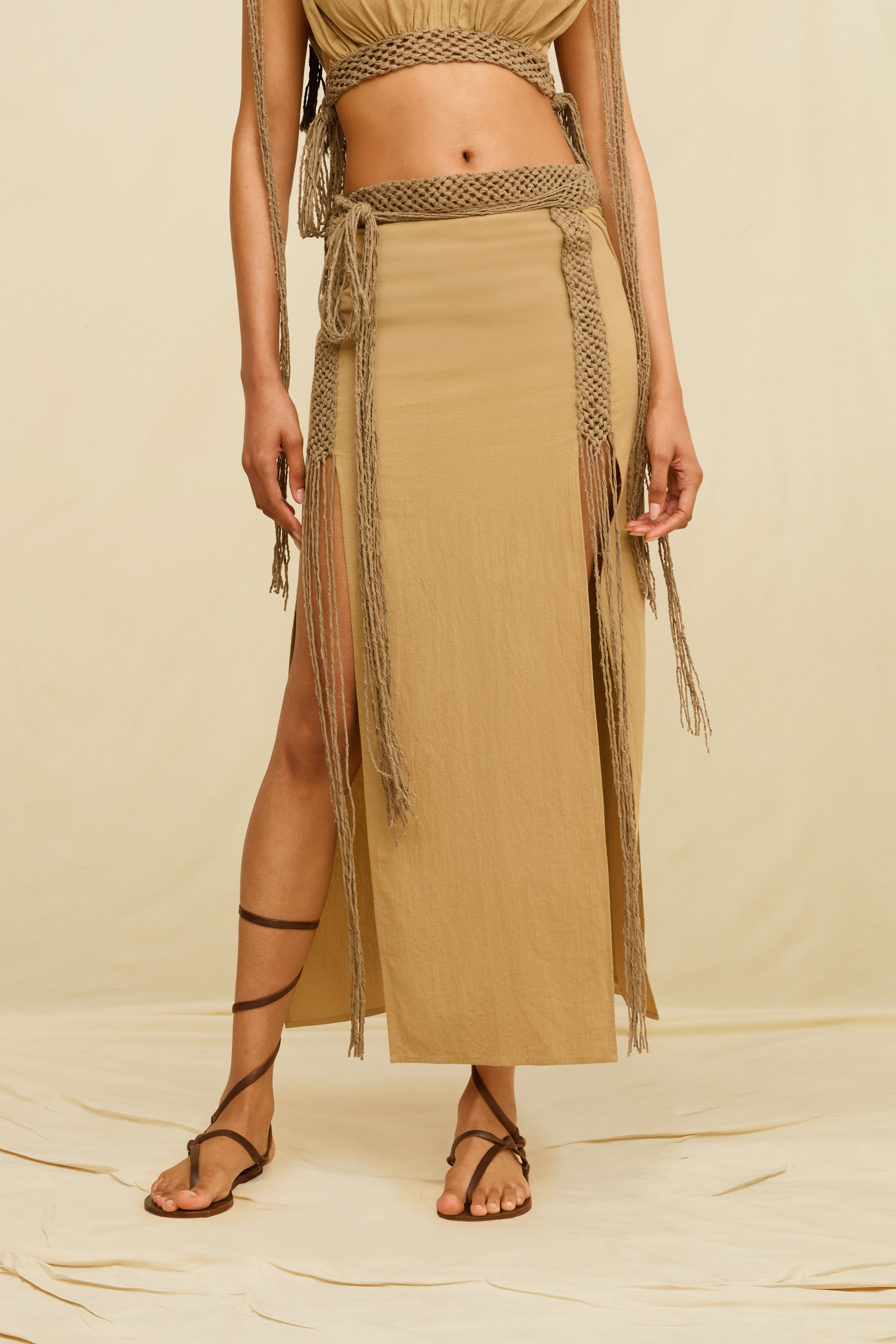 ZIVEN SKIRT - SEPIA