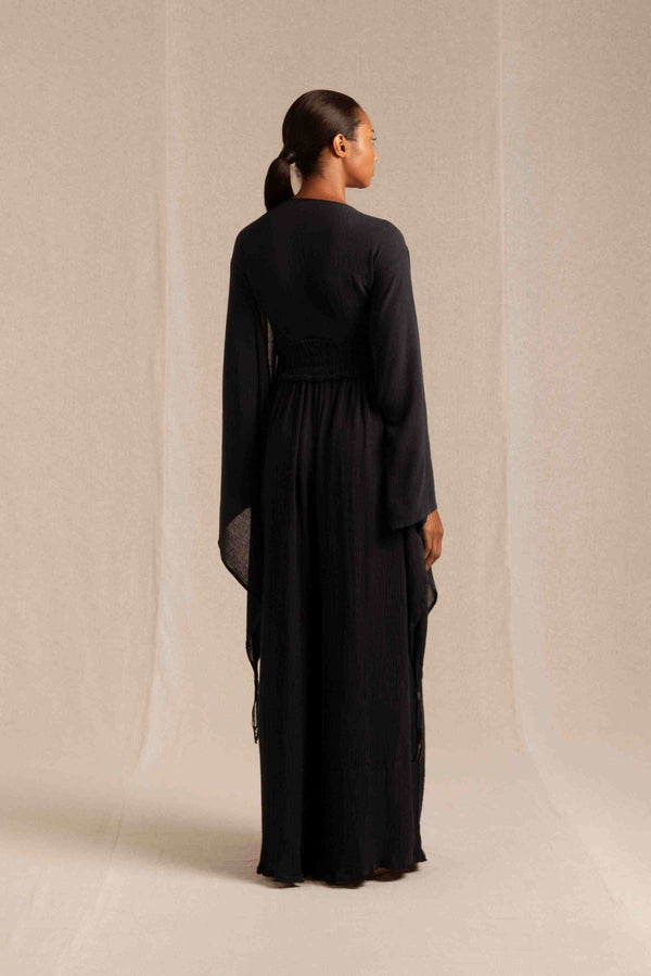 Ahumkal Top Cotton Gauze - Black