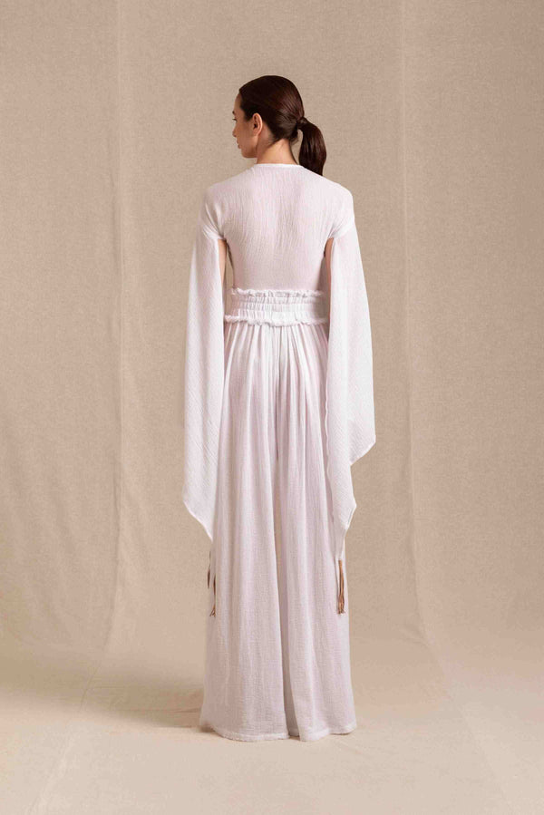 Hix Pants Cotton Gauze - White