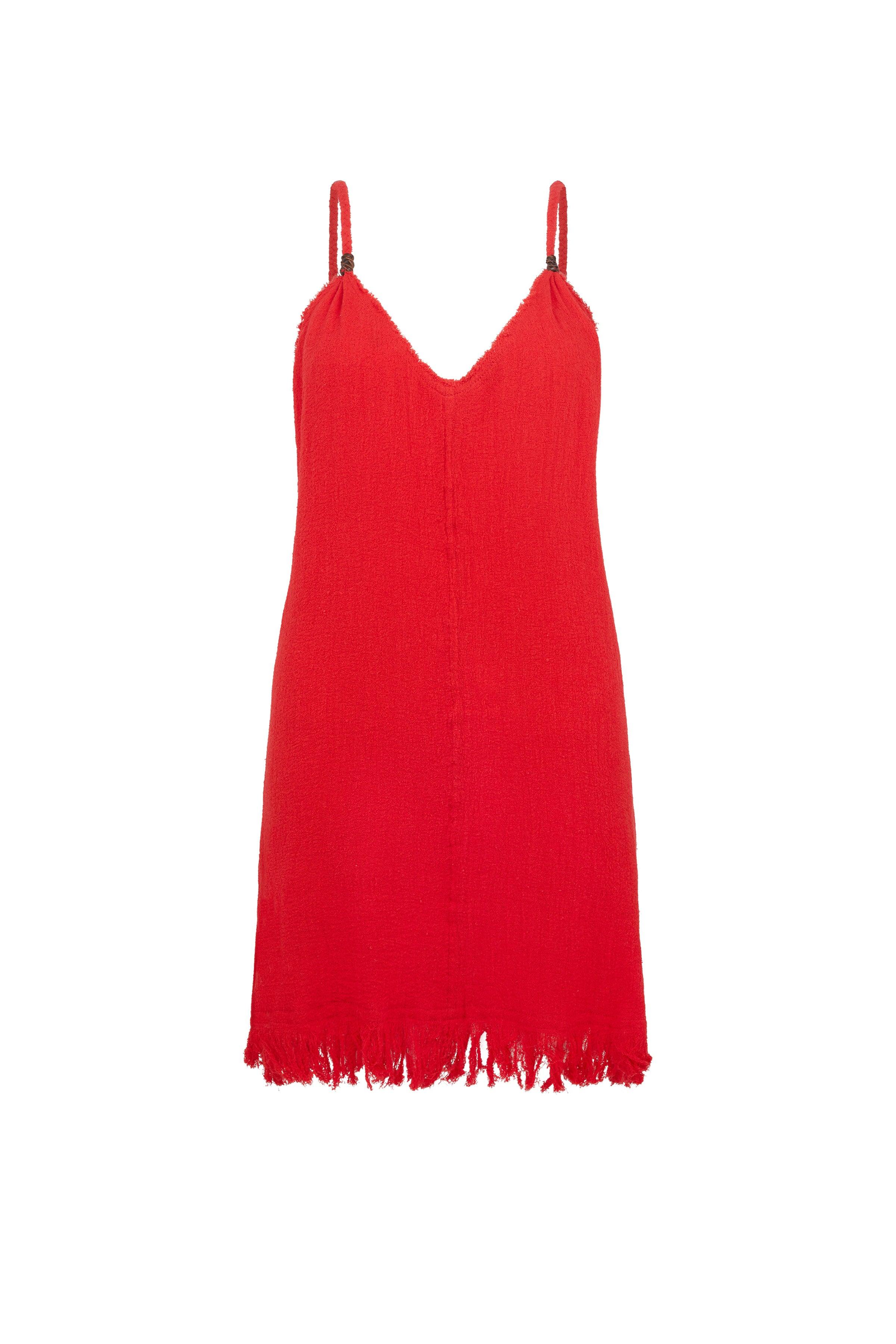 BECAN DRESS - SCARLET