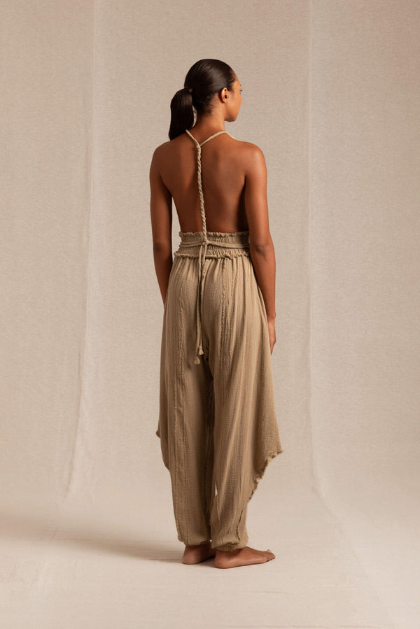 Chable Jumpsuit Cotton Gauze - Sepia Tint