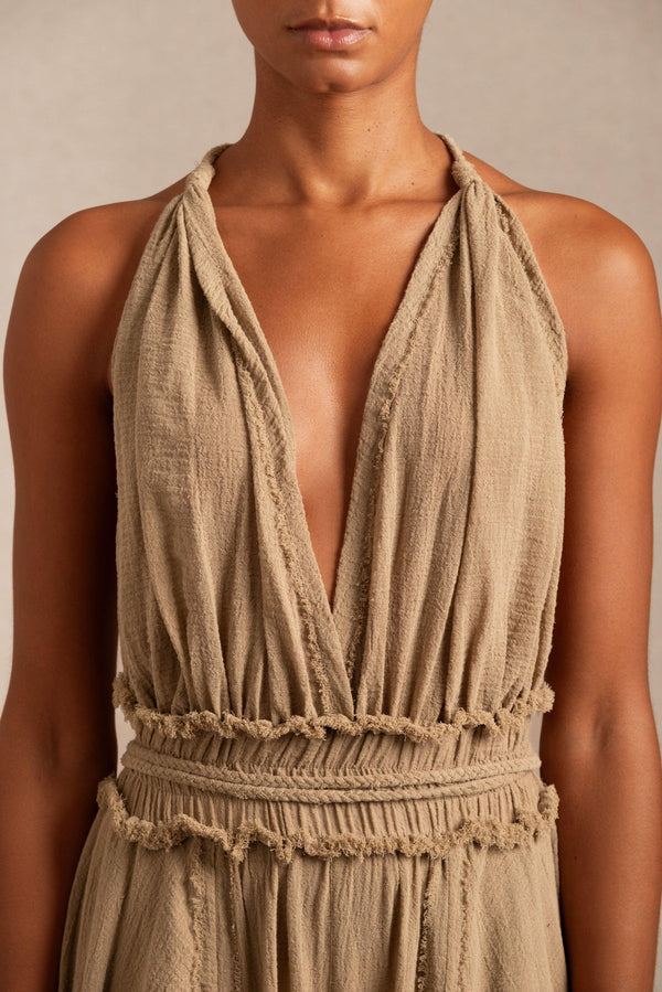 Chable Jumpsuit Cotton Gauze - Sepia Tint