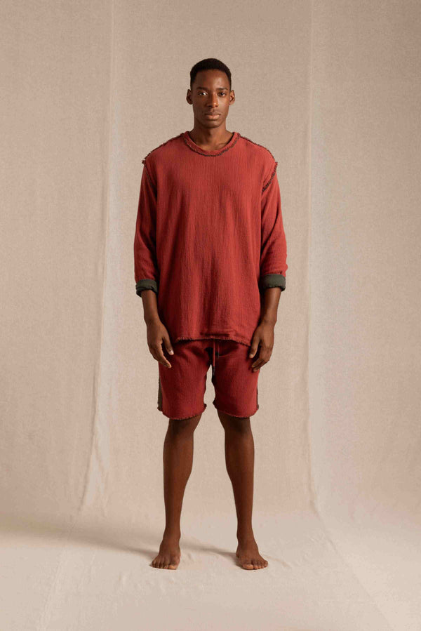 Chavi Shirt Cotton Jute - Kaoba / Slate