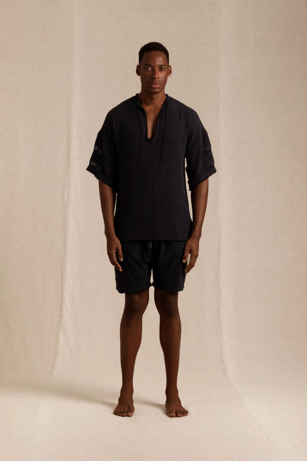 Tuub Shorts Artisanal Cotton - Black