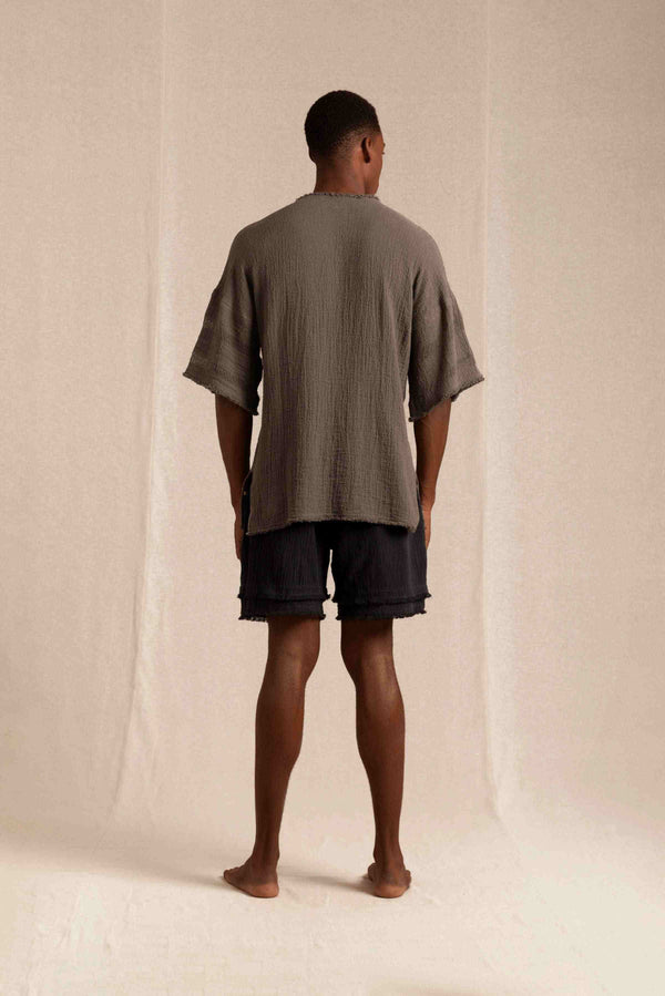 Ekab Shirt Cotton Jute - Slate Black