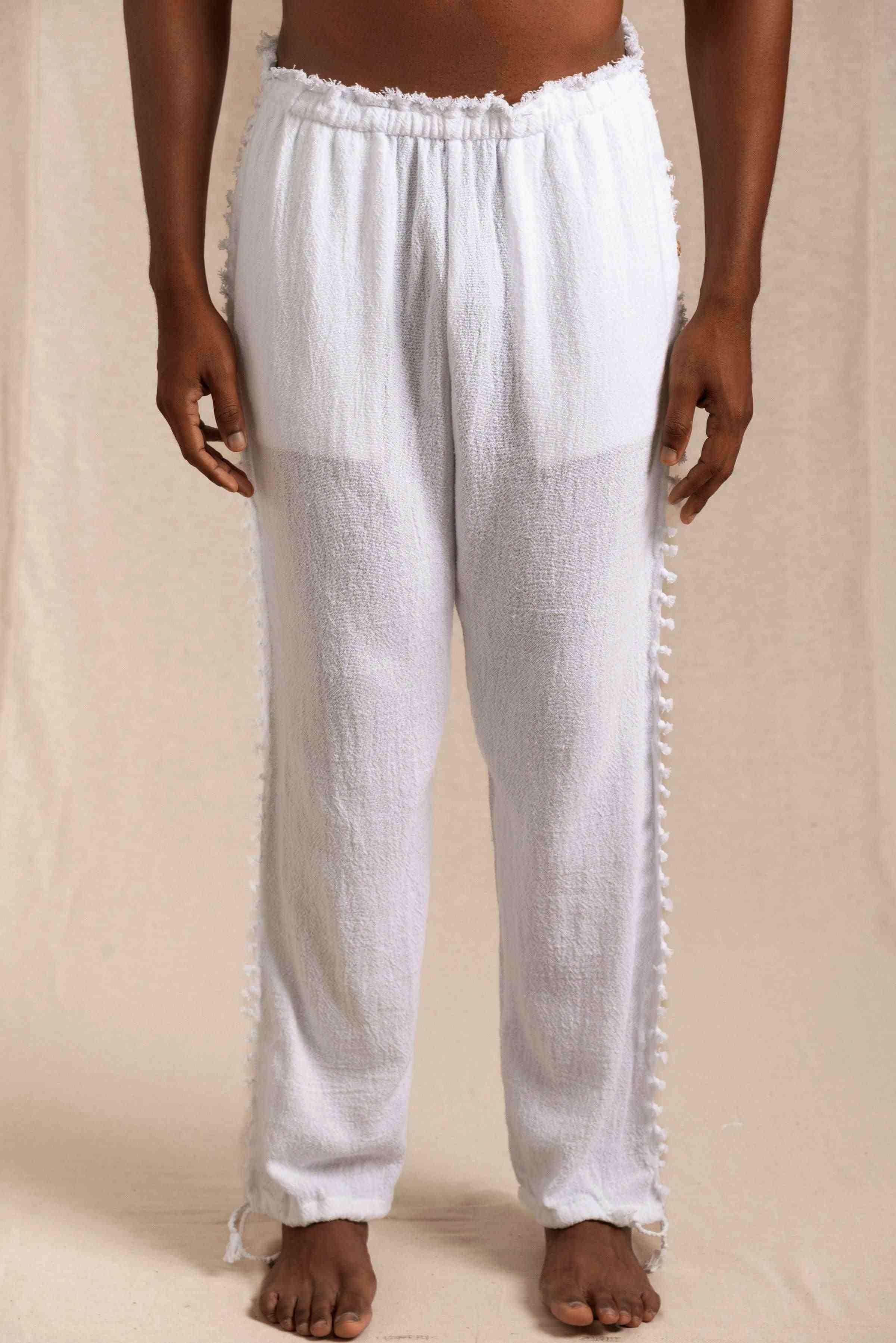 Haab Pants Cotton Jute - White
