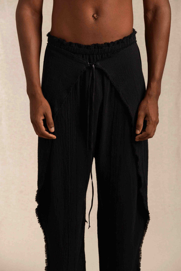 Haak Pants Cotton Gauze - Black