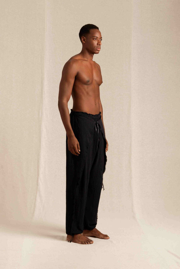 Haak Pants Cotton Gauze - Black