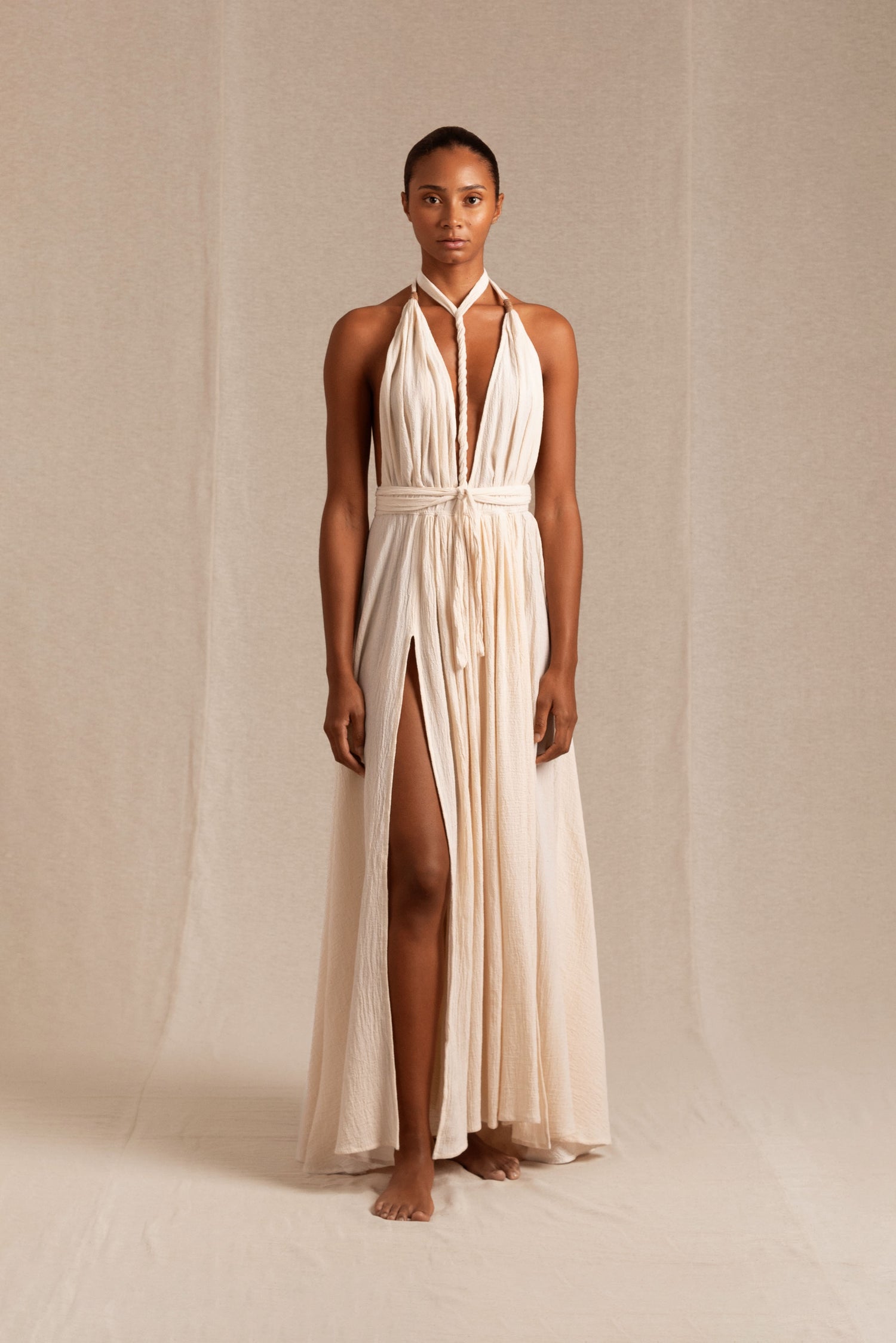 HERA DRESS - NATURAL Hover Image