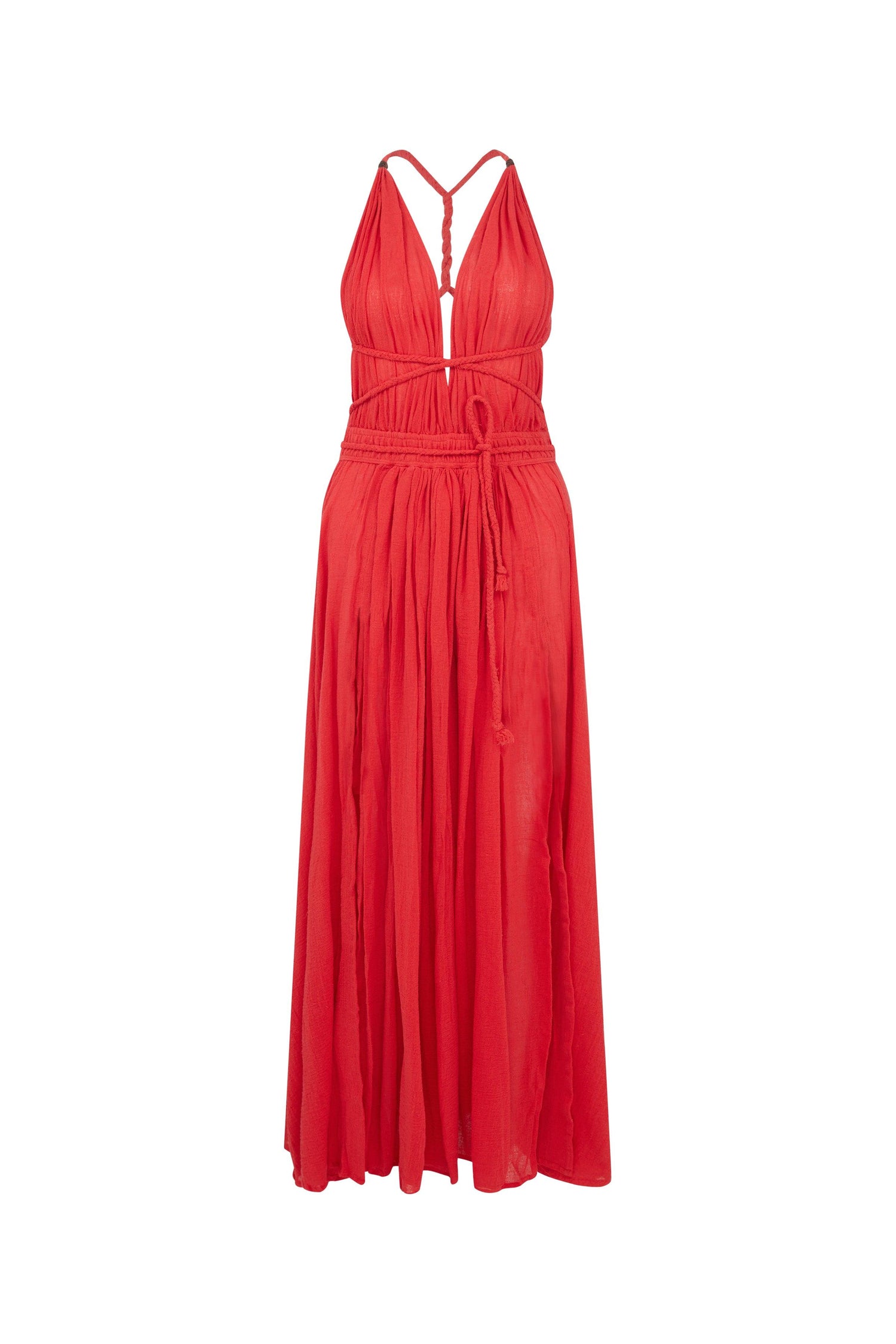 HERA GAUZE DRESS - SCARLET Product Image