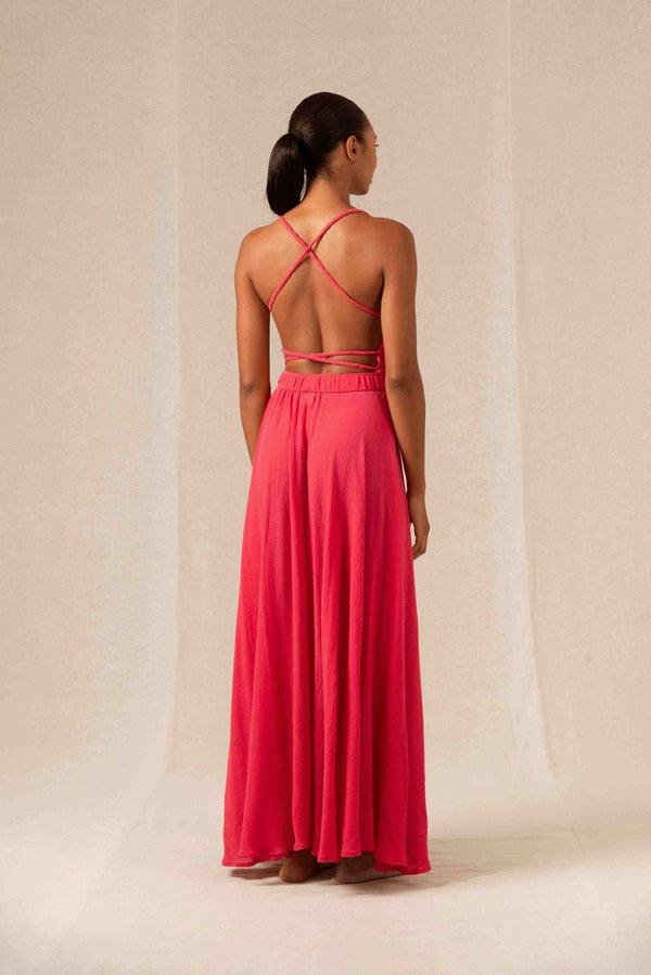 Hera Gauze Dress Cotton Gauze - Virtual Pink