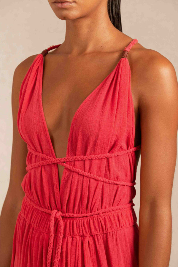 Hera Gauze Dress Cotton Gauze - Virtual Pink