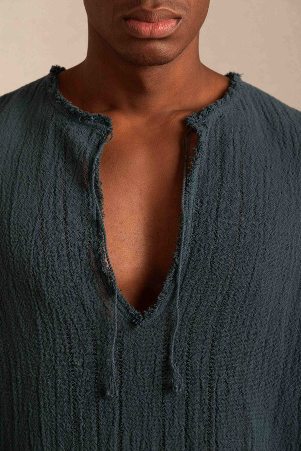 Hubiku Shirt Cotton Jute - Hunter Green