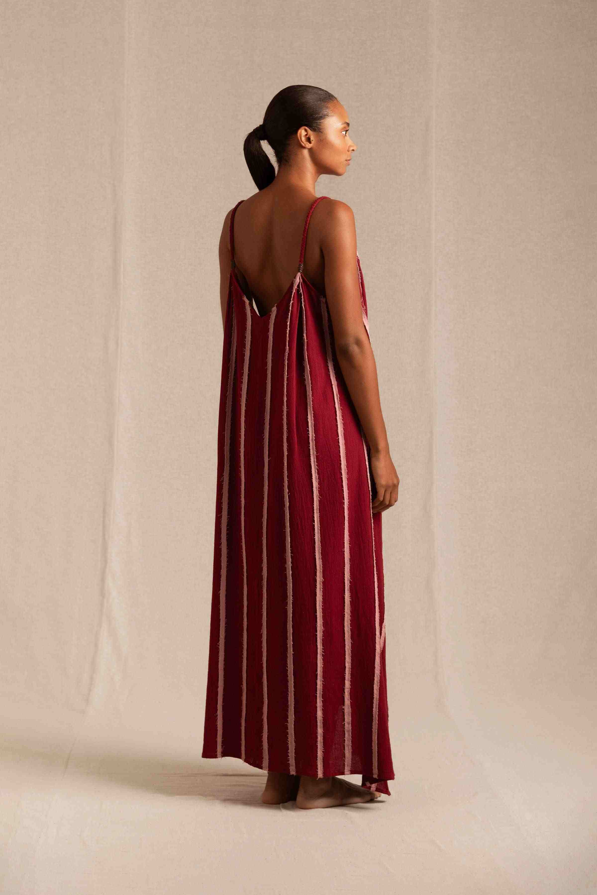 Kandii Dress Artisanal Cotton - Cherry / Desert Rose