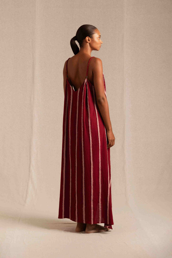 Kandii Dress Artisanal Cotton - Cherry / Desert Rose