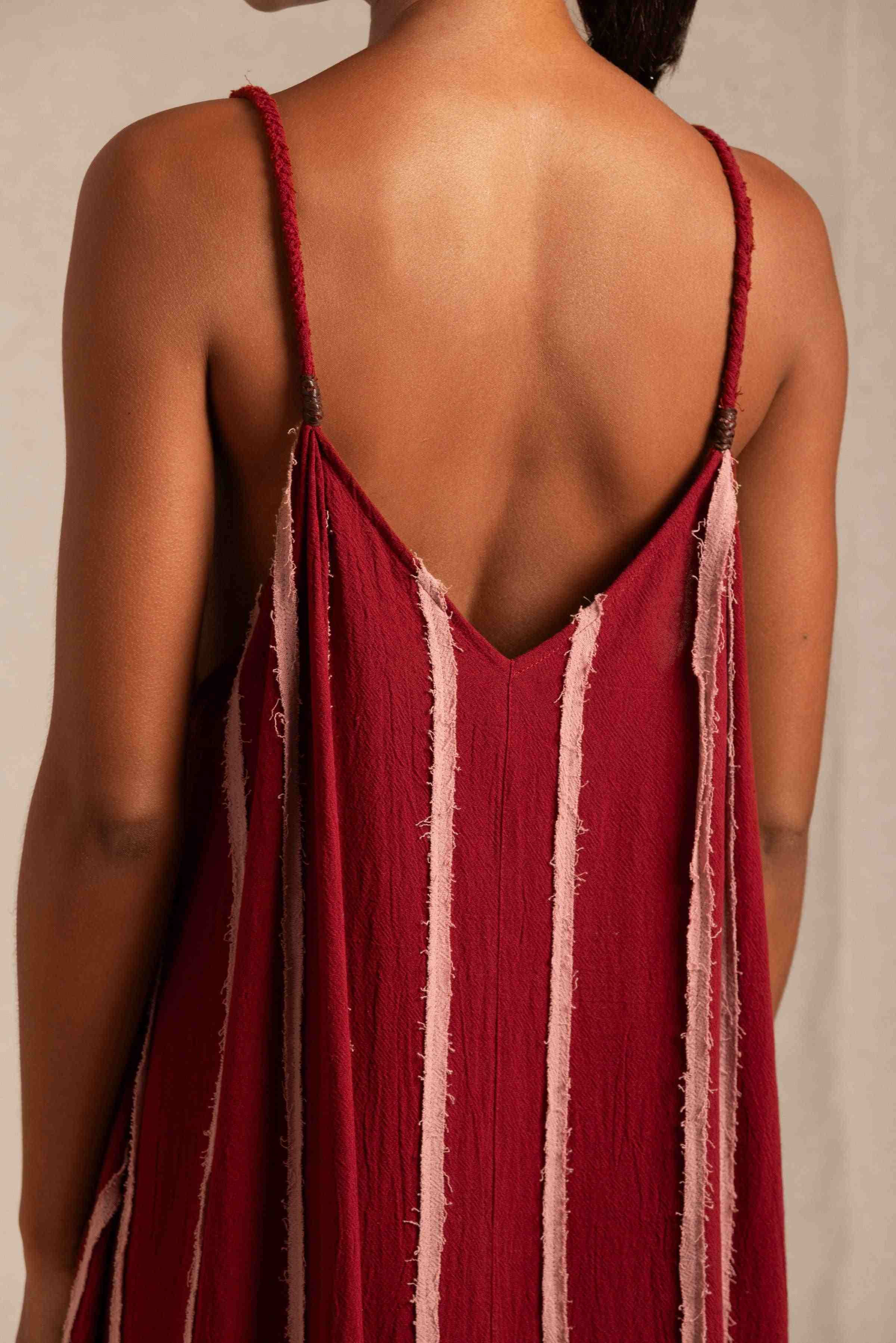 Kandii Dress Artisanal Cotton - Cherry / Desert Rose